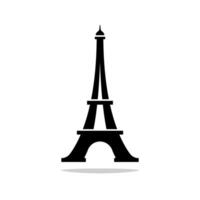Eiffel tower isolated on white background. vector