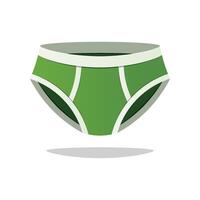 Man green underwear isolated on white background. vector