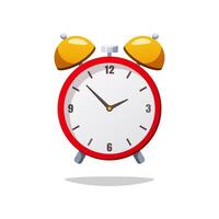 Alarm clock isolated on white background. vector