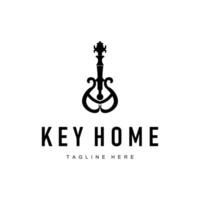 home security key logo with model simple illustration of symbol template vector
