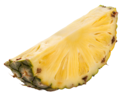 Slice of a pineapple on transparent background, tropical and fresh png