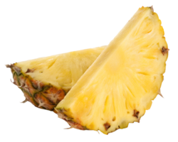 Fresh slice of pineapple on transparent background, juicy and vibrant png