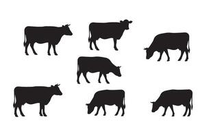 Farm milk cows herd displayed in a detailed farming scene vector
