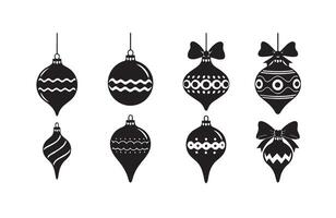 Christmas Hanging Decorations Winter Holiday Fancy Festive Hanging Illustrations vector