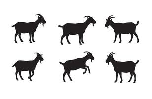 Cartoon Goat Clipart Bundle with Happy and Playful Expressions vector