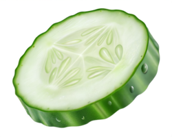 Fresh Green Cucumber Slice, Refreshing Vegetable On Transparent Background png