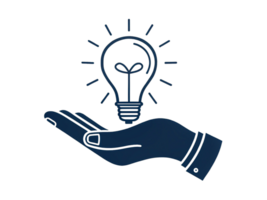 Innovative Ideas, Creative Solutions, Bright Future, Hand Holding Lightbulb, Abstract Design, Colorf png
