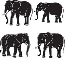 elephant line art image design vector