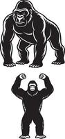 line art icon design gorilla image vector
