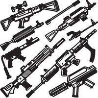 Big gun set image art vector