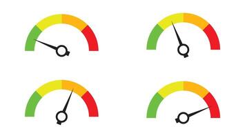 gauge measuring set with different level isolated on white background vector