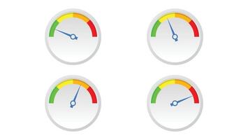 gauge measuring level indicator set isolated on white background vector