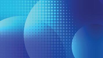 abstract graphic background with blue circle and dot pattern vector