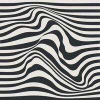A hypnotic optical illusion with wavy lines. Perfect for creating mind-bending designs for posters vector