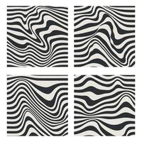 A hypnotic opticalset illusion with wavy lines. Perfect for creating mind-bending designs for posters, album covers, and merchandise vector