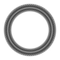 Oriental round frame on a white background. Round frame with ethnic pattern. Decorative round frame. For household utensils, ceramics, plates, medallion, porcelain, embroidery, sandblasting, laser vector