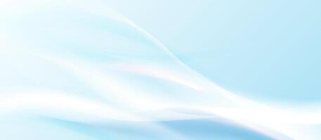 Soft Blue Abstract Wave Background with Flowing Lines vector