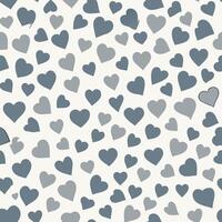 Monochrome heart patterns seamless design digital art minimalist style top-down view modern aesthetic vector