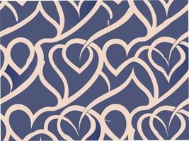 Abstract heart pattern seamless design creative graphics modern aesthetic digital art love concept vector