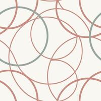 Geometric seamless pattern featuring overlapping circles minimalistic design modern interior aesthetic environment vector