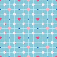 Minimalist grid with tiny hearts pattern seamless design graphic art digital background modern aesthetic love theme vector