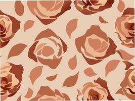 Elegant seamless rose petals pattern subtle water background digital art floral design minimalist style soft color palette vector