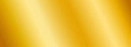 Golden metallic gradient texture. Gold metal foil background. Wide shiny polished yellow sheet for label, plate, plaque, sign, tag, print. Slanted textured material surface. vector
