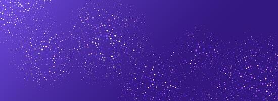 Purple digital technology pattern. Glowing dotted circle background. Abstract dot round grid backdrop for tech, business, science, healthcare, medicine, finance. Violet textured wallpaper vector