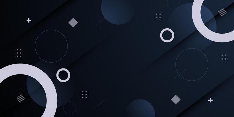 Abstract dark business banner background with simple geometric shapes pattern. Trendy concept background.