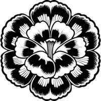 Frilly Carnation Badge vector