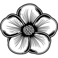 Stylish Camellia Bloom Icon vector