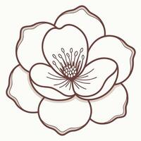 Artistic Camellia Petal Design vector