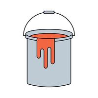 Illustration of Dripping Orange Paint Can vector