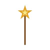 Cartoon Magic Wand with Star vector