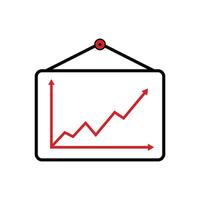 Line Graph with Rising Trend vector