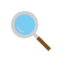 Magnifying glass Icon. Magnifying glass with a blue lens for exploration vector
