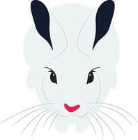 Cute White Rabbit Cartoon, Happy Easter day vector