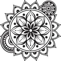 Traditional Mandala Art with Intricate Circular Patterns vector
