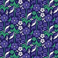 decorative floral seamless pattern with botanical artwork for digital print wallpaper vector