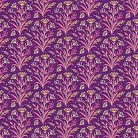 beautiful floral seamless wallpaper pattern with botanical artwork for textile and print design vector