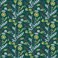 japanese floral seamless pattern with vintage botanical artwork for digital print design vector