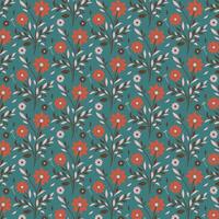 luxurious floral all over print design with intricate botanical details for bedding and fabric vector