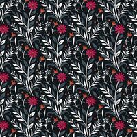 intricate seamless floral print for wallpaper textile printing and print on demand designs vector