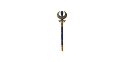 Ancient egyptian scepter with ornate design isolated on transparent background png