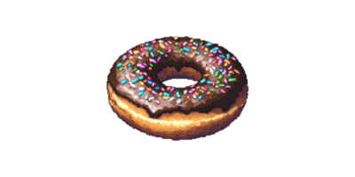 Chocolate donut with colorful sprinkles isolated on transparent background png