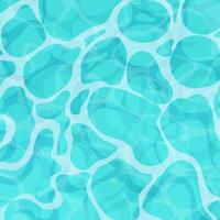 Water ripple surface pool or ocean water with glares sunlight reflections, game texture top view. Beach sea clean and deep water. vector