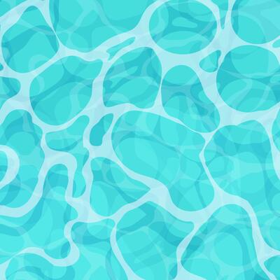 Water ripple surface pool or ocean water with glares sunlight reflections, game texture top view. Beach sea clean and deep water.