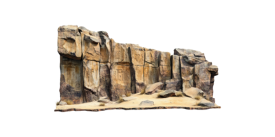 Ancient stone ruins with hieroglyphs isolated on transparent background png