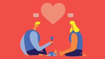 a family together with a heart shape in the background. The family members, such as parents vector