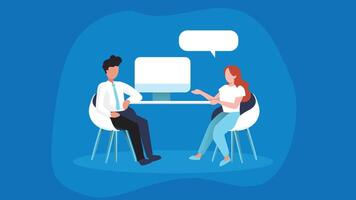 An illustration of the recruitment process, focusing on candidate selection. It may show a recruiter or HR manager reviewing resumes, conducting interviews vector